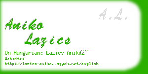 aniko lazics business card